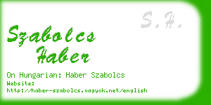 szabolcs haber business card